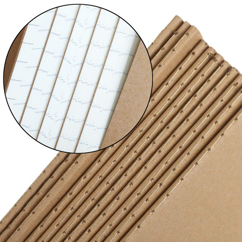 Owevvin 24 Pack Journal Notebook with Lined Paper, Brown Kraft Cover Writing Diary Subject Notebooks for Travelers, School and Office, A5 Size, 8.3x5.5 inch. 60 Lined Pages, 30 Sheets - Image 3